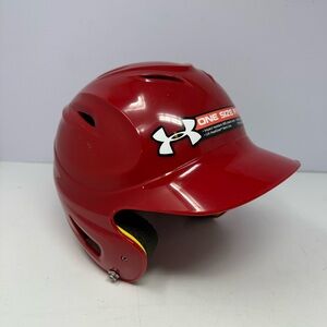 NEW! Under Armour Adult Red 6.5-7.75 Baseball Softball Batting Helmet UABH100